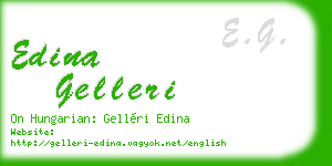 edina gelleri business card